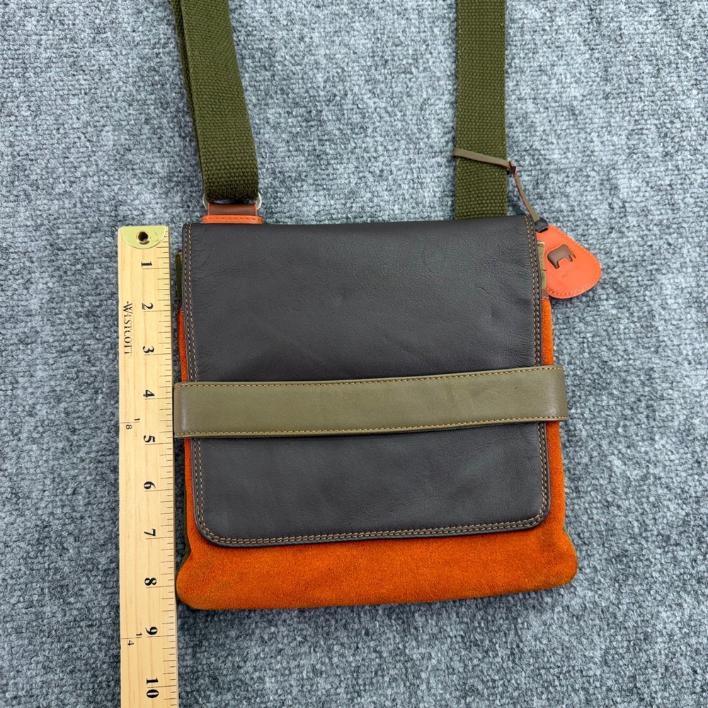 Mywalit Crossbody Bag Womens Olive Brown Orange Colorblock - Picture 10 of 16
